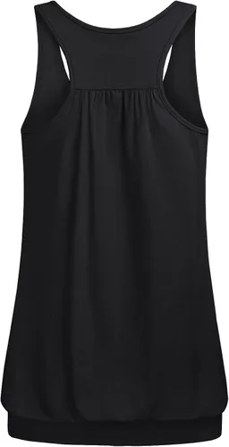 Miniatura 2 de Miusey - Camiseta sin mangas, para mujer, cuello redondo, ajuste holgado, espalda cruzada, de entrenamiento