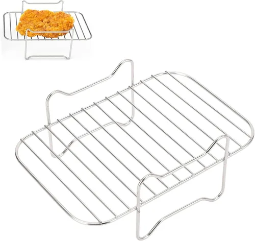 Miniatura 9 de Estante para freidora de aire, deshidratador de múltiples capas de acero inoxidable para Ningja DZ201 401 para vórtice instantáneo