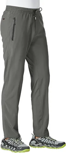 Miniatura 2 de Gopune Pantalones deportivos ligeros para hombre para senderismo, correr, secado rápido, pantalones deportivos casuales con bolsillos con cremallera