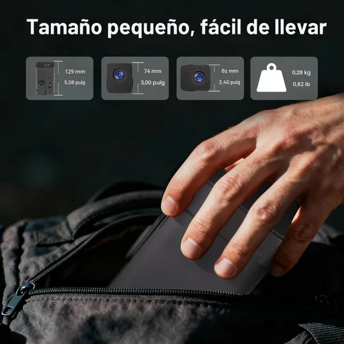 Miniatura 8 de Mini proyector, proyector portátil compatible con 4K, proyector de películas para exteriores Full HD 1080P con WiFi6 y Bluetooth