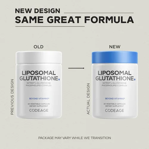 Miniatura 3 de Codeage Suplemento de glutatión liposomal, L-glutatión de setria reducido puro, entrega liposomal, complejo fosfolípido, pastillas de polvo