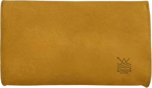 Miniatura 2 de Weatherproof Leather, Bolso de mano mediano femenino hecho a mano de gamuza - Old Tobacco, Tabaco Antiguo