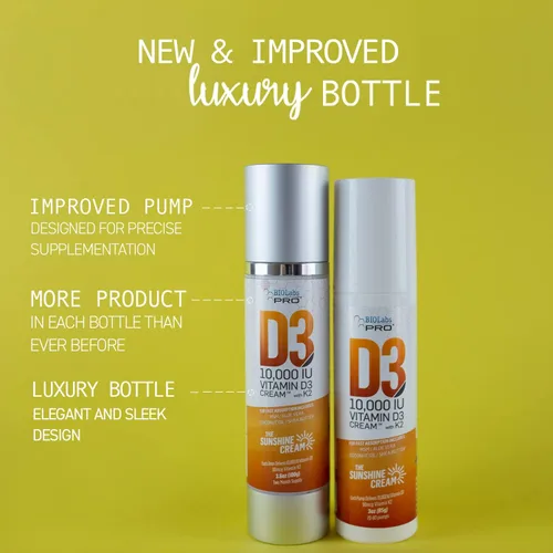 Miniatura 4 de Crema natural de vitamina D3 10000IU de vitamina D de máxima fuerza, combate la deficiencia de vitamina D naturalmente - con vitamina K2 y extracto