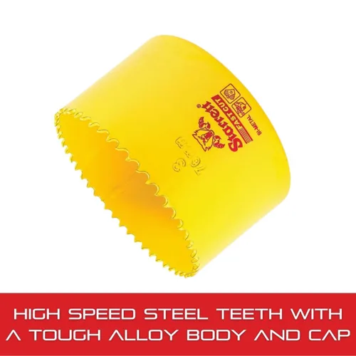 Miniatura 5 de Starrett FCH0100-G - Sierra de agujero recto de corte rápido bimetálica con dientes HSS resistentes a la abrasión, ideal para cortar metal, acero