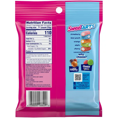 Miniatura 2 de SweeTARTS Ropes Bites, 5.25 onzas, paquete de 12