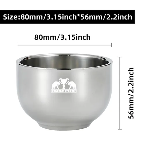 Miniatura 4 de Grandslam Kit de cepillo de afeitar y cuenco para hombres, juego de brochas de afeitar 3 en 1, cuenco de afeitar y soporte de acero inoxidable, kit