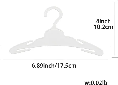 Miniatura 7 de MSYO 20 ganchos de muñeca para ropa de 18 pulgadas, accesorios resistentes para colgar muñecas, funcionan muy bien con varilla de menos de 1/2