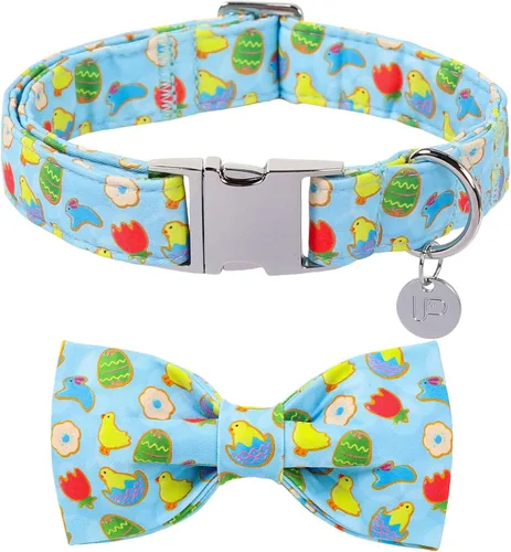 Miniatura 30 de Collar patriótico para perro con pajarita, collar de perro con lazo para el 4 de julio, collar de bandera estadounidense para perros medianos