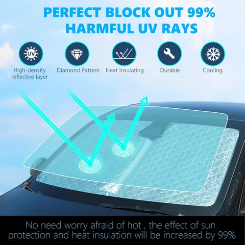 Miniatura 2 de Parasol para parabrisas de ajuste personalizado para Honda Accord Sedan 2018, 2019, 2020, 2021, 2022, actualización, plegable, protector de 6 capas