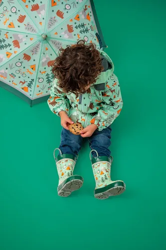 Miniatura 37 de Stephen Joseph, Paraguas para niños pequeños con cierre sin pellizcos y diseño colorido