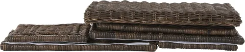 Miniatura 3 de happimess HPM9002A Elijah - Baúl de almacenamiento de mimbre de 30 pulgadas, plegable para almacenamiento plano, ratán-Sarang Buaya, costero