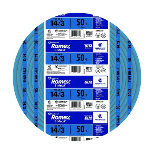 Miniatura 2 de Southwire Romex Brand Simpull Solid Indoor 14/3 W/G NMB Cable 100ft coil - SW 63946828