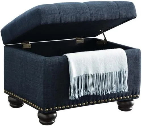 Miniatura 14 de Convenience Concepts Designs4Comfort 5th Avenue - Otomana tapizada de almacenamiento de 24 pulgadas, taburete y asiento contemporáneo con tapa