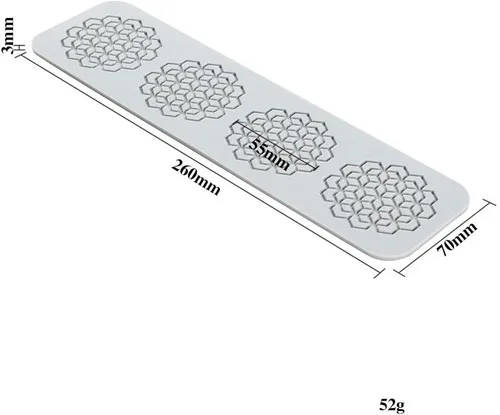Miniatura 5 de TUKE Moldes de silicona con hojas 3D, para pastel de flores, fondant, hojas de abeja, moldes de pastelería, estampado de rosas, molde de encaje