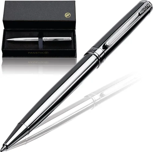 Miniatura 27 de FANSTIK Bolígrafo de lujo negro y dorado, juego de regalo elegante para mujeres, chapado en oro real de 24 quilates, juego de regalo profesional