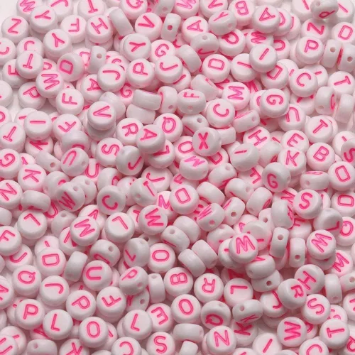 Miniatura 13 de 900 cuentas acrílicas doradas de letras del alfabeto, letras coloridas del alfabeto, cuentas de cubo negro para pulseras de la amistad y regalos