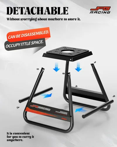 Miniatura 4 de JFG RACING Soporte para moto de motocross, universal desmontable recubierto en polvo antideslizante de acero para fuera de carretera MX de alta Negro