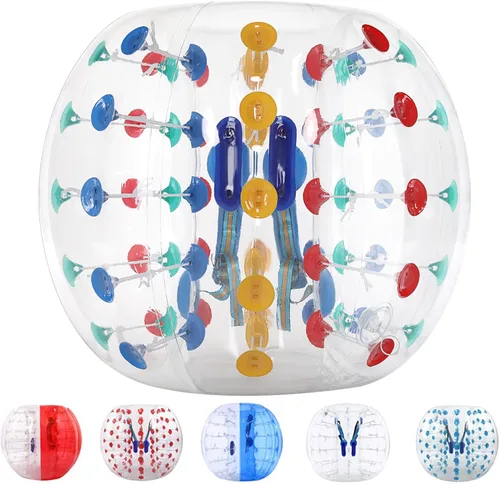Miniatura 8 de Balones burbuja de fútbol inflables para adolescentes/adultos, bola de Zorb para el cuerpo de 1,2 m/1,5 m de diámetro, 1 paquete