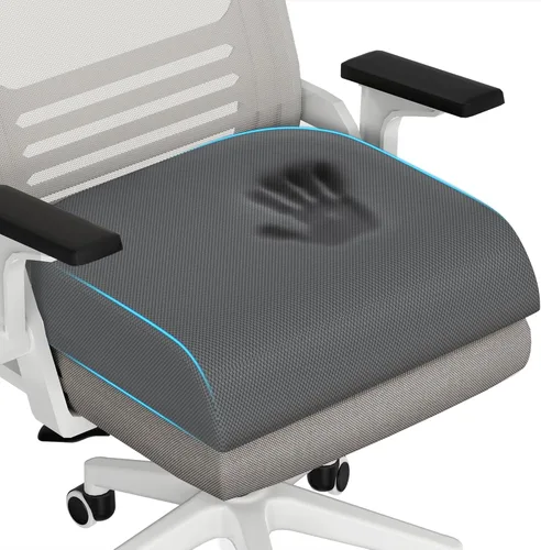 Miniatura 8 de TranquilRelax - Cojín grande para asiento de espuma viscoelástica para largas horas de sentado en silla de oficina, asiento de coche, almohadilla
