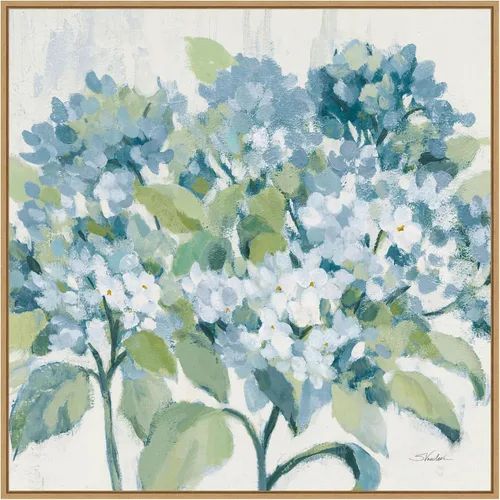 Miniatura 20 de Amanti Art Silvia Vassileva - Lienzo enmarcado para pared, 30 x 30 pulgadas, diseño romántico de hortensias azules, lienzo enmarcado para pared