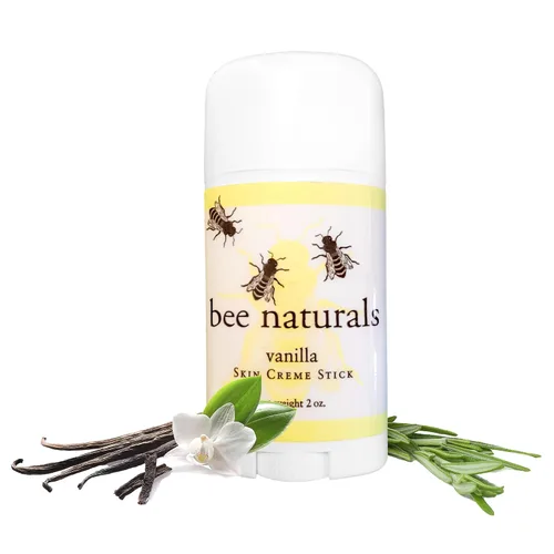 Bee Naturals Skin Cream Stick - Tubo giratorio - Loción de manos en forma sólida - Contenedor de viaje tamaño bolso - Suaviza, calma y suaviza tus