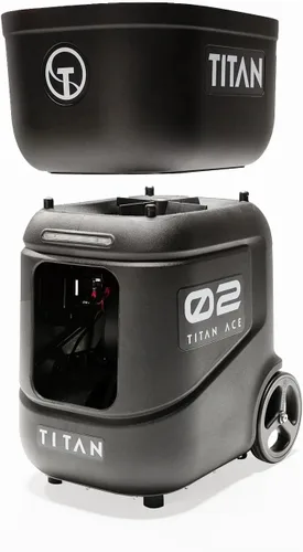 Miniatura 2 de Titan ACE - Máquina de pelotas de tenis para entrenadores y jugadores móviles Capacidad de pelota de 150, diseño ligero de 39 libras con tolva