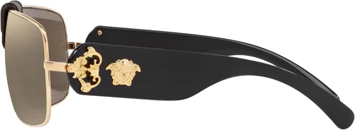 Miniatura 2 de Versace Gafas de sol para hombre, montura dorada, lentes doradas, 0.000 in, Oro