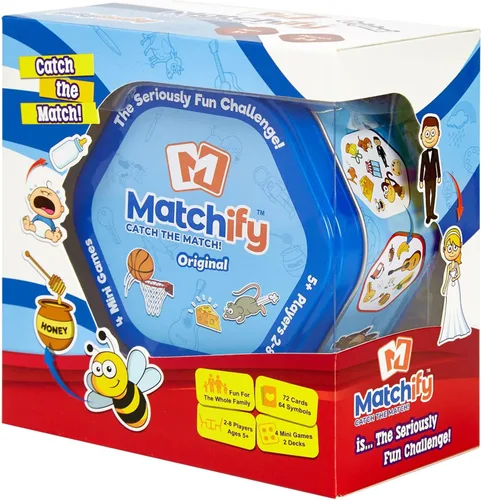 Miniatura 5 de Juego de cartas Matchify: Original, por PMI El desafío muy divertido para familias, niños y amigos, juego de cartas de viaje para fiesta, atrapa