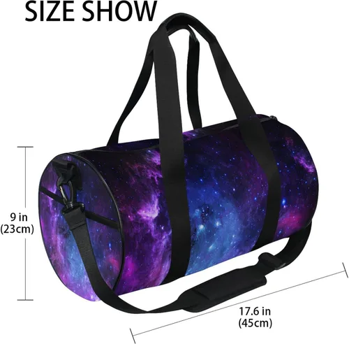 Miniatura 4 de Leideawo Bolsa redonda de gimnasio para mujeres y hombres, multifunción, viajes, entrenamiento, baile, natación, bolsa de deporte, Hermosa flor