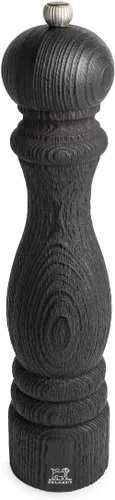Miniatura 13 de Molinillo de pimienta de madera reciclada manual y su pimienta de comercio justo, acabado negro, 3.9 in - 4 pulgadas