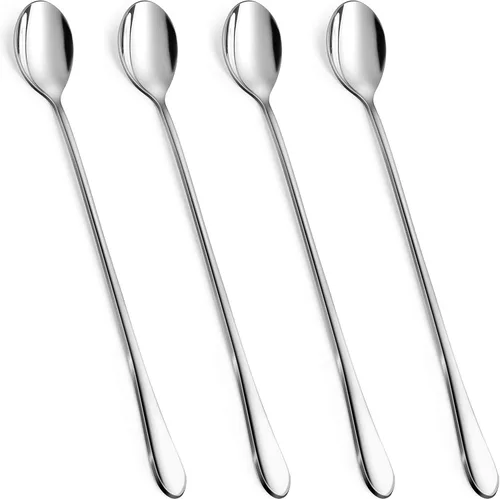 Miniatura 9 de Rainspire Cucharas de café de 9 pulgadas de largo para barra de café, agitadores de café, cuchara de helado, cucharas de té, cuchara larga de acero