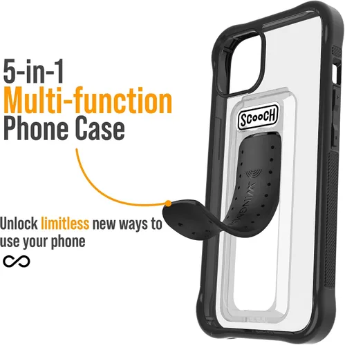 Miniatura 7 de Scooch® Wingman - Funda para iPhone 13 Mini con soporte, funda con función atril 5 en 1, protección contra caídas de grado militar, soporte