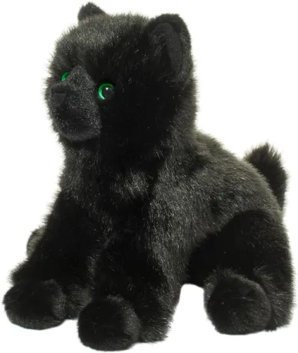Miniatura 2 de Douglas Salem - Peluche de gato negro, 9 pulgadas de alto sentado