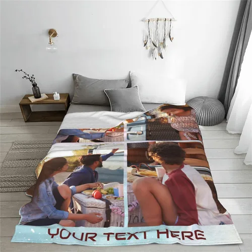 Miniatura 3 de Abybela Mantas personalizadas con fotos, mantas de fotos personalizadas con mis propias fotos, manta personalizada regalos para el día de la madre