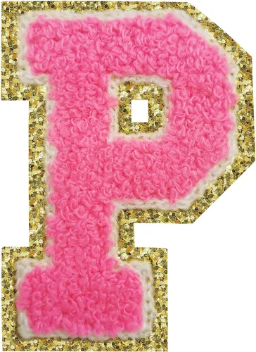Miniatura 47 de SPRT - Parches de letras de chenilla universitaria con purpurina, parche de letras blancas para planchar con letras del alfabeto para disfraz
