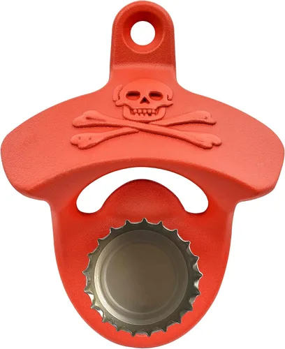 Miniatura 6 de Abrebotellas magnético de montaje en pared, abridor de botellas de cerveza de bronce antiguo con imanes para mesa de madera