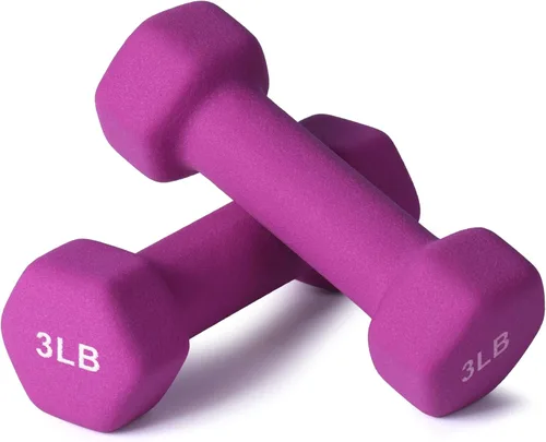 Miniatura 24 de Portzon Mancuernas de neopreno con agarre antideslizante para ejercicio de entrenamiento corporal total y tonificación muscular, compatible con 2