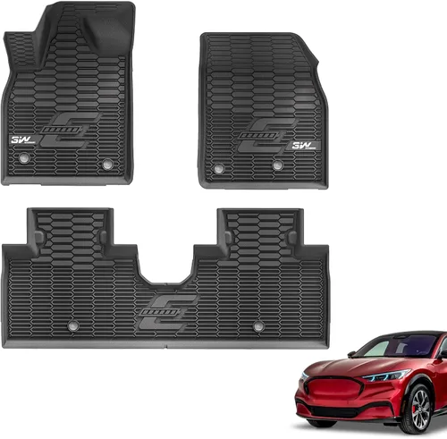 Miniatura 14 de Alfombrillas 3W y forro de carga para Ford Bronco 2 puertas 2021 2022 2023 2024 2025 Todo clima TPE Accesorios para auto a medida Alfombrillas