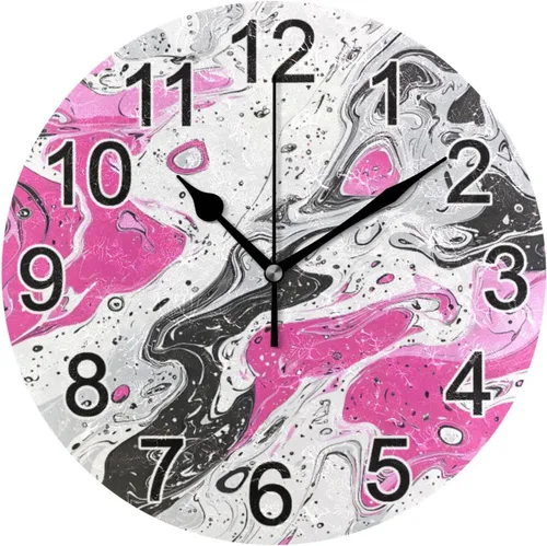 Miniatura 10 de Hummingbird - Reloj de pared de resorte redondo de 10 pulgadas, sin tictac, silencioso, funciona con pilas, reloj analógico atómico de cuarzo