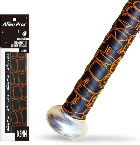 ALIEN PROS Cinta de agarre de bate para béisbol de 0.020 in (paquete de 1 o 3) - Cinta de bate precortada y Pro Feel - Reemplazo para agarre de bate