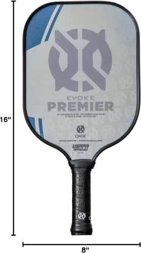 Miniatura 8 de Onix Evoke Premier - Paleta de pickleball aprobada por USAPA - Raquetas de pickleball rojas y azules - Opciones de peso y color disponibles