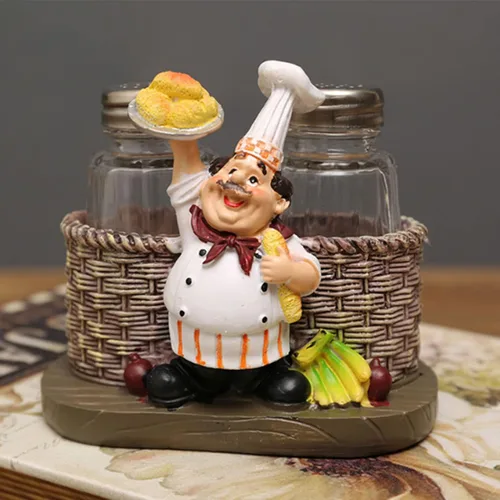 BORDSTRACT Soporte para estatura, juego de salero y pimentero, decoración de botellas, caja de almacenamiento de especias para cocina