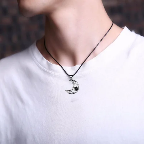 Miniatura 7 de Collar de pareja a juego con sol y luna para él y ella, collar "I Love You", 100 idiomas para parejas y mejores amigos, regalo de Navidad 2023