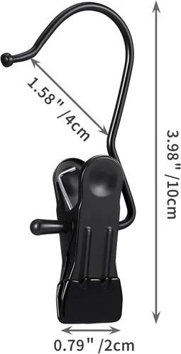 Miniatura 2 de Paquete de 30 ganchos para botas para armario, ganchos de lavandería con clips, soporte para botas, clips para colgar, perchas multifuncionales