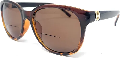Miniatura 2 de The Paris - Lentes de sol bifocales de lectura redondos, diseño de mariposa para mujer Tortuga marrón con ámbar