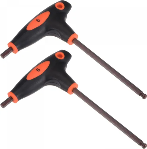 Miniatura 8 de uxcell Llave hexagonal de extremo de bola de 0.197 in, llave inglesa con mango en T, acero métrico S2 2 piezas