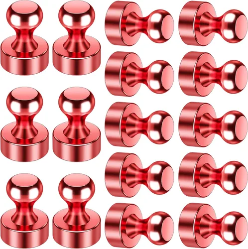 Miniatura 38 de 24 imanes de nevera, imanes para refrigerador, pequeños imanes fuertes, imanes de pizarra blanca para refrigerador, pasadores magnéticos para Negro