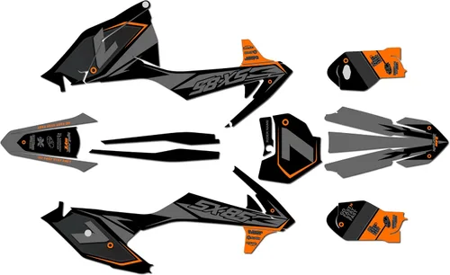 Kit de gráficos para KTM 85SX SX85 (2018-2023) Bash Series Naranja 21 Mil-Dirt Pit Bike Calcomanías de motocicleta, calcomanía de carreras de