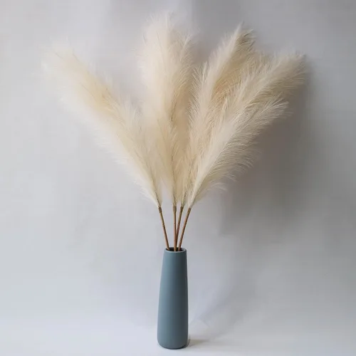 4 piezas de césped sintético de las pampas de 43 pulgadas/3.6 pies, no desprende pelusa, arreglo de plumas falsas de caña artificial grande para