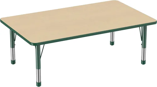 Miniatura 106 de FDP - Mesa rectangular para actividades escolares y aulas (24 x 36 pulgadas), patas gruesas para niños pequeños, altura ajustable de 15 a 24
